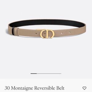 Dior Beige and Black Reversible Belt